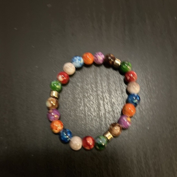 7 Chakra Wealth Stretch Beaded Bracelet Acrylic Beads Healing Energy Fashion - Picture 6 of 6